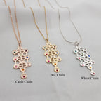 Kabbalah Tree Necklace With Stones La Vie Bien Kabbalah Tree Necklace With Stones