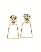 Kaelyn Statement Earrings - Blue-Pink Retro