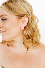Kaelyn Statement Earrings - Bubble Gum