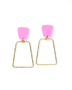 Kaelyn Statement Earrings - Bubble Gum