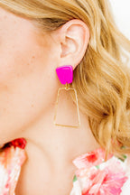 Kaelyn Statement Earrings - Magenta