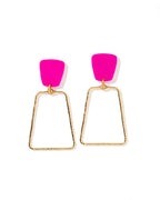 Kaelyn Statement Earrings - Magenta