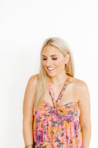 Kaelyn Statement Earrings - Rose Water