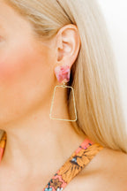 Kaelyn Statement Earrings - Rose Water