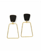 Kaelyn Statement Earrings - True Black and Gold