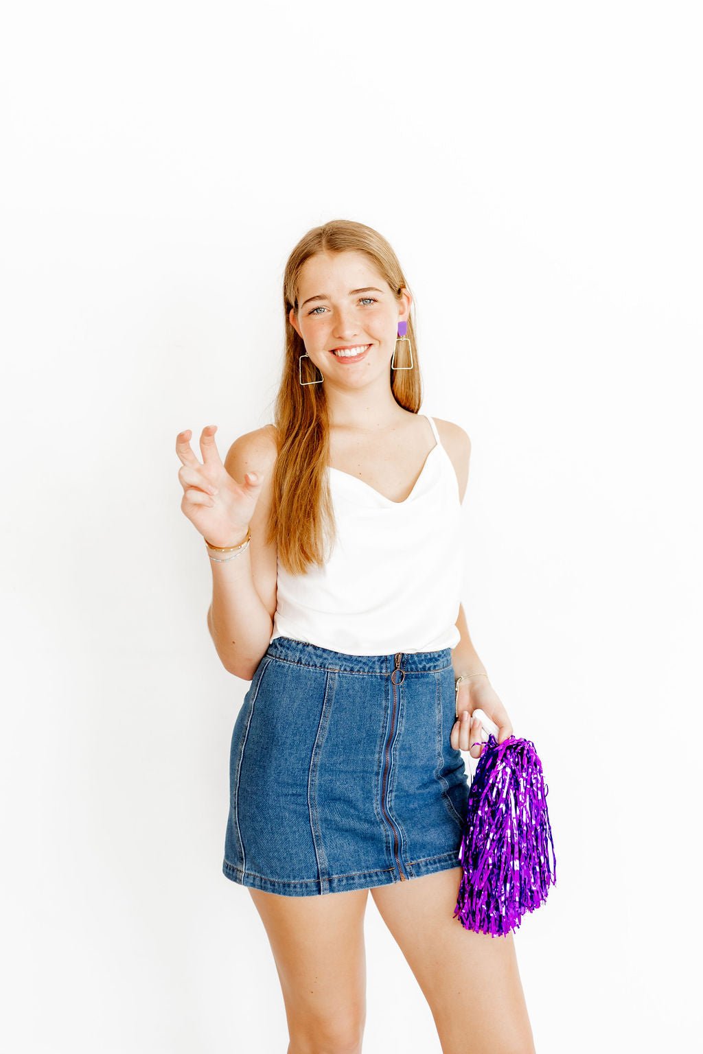 Kaelyn Statement Earrings - True Purple