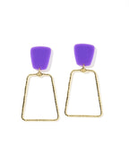 Kaelyn Statement Earrings - True Purple