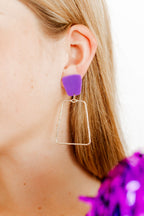 Kaelyn Statement Earrings - True Purple