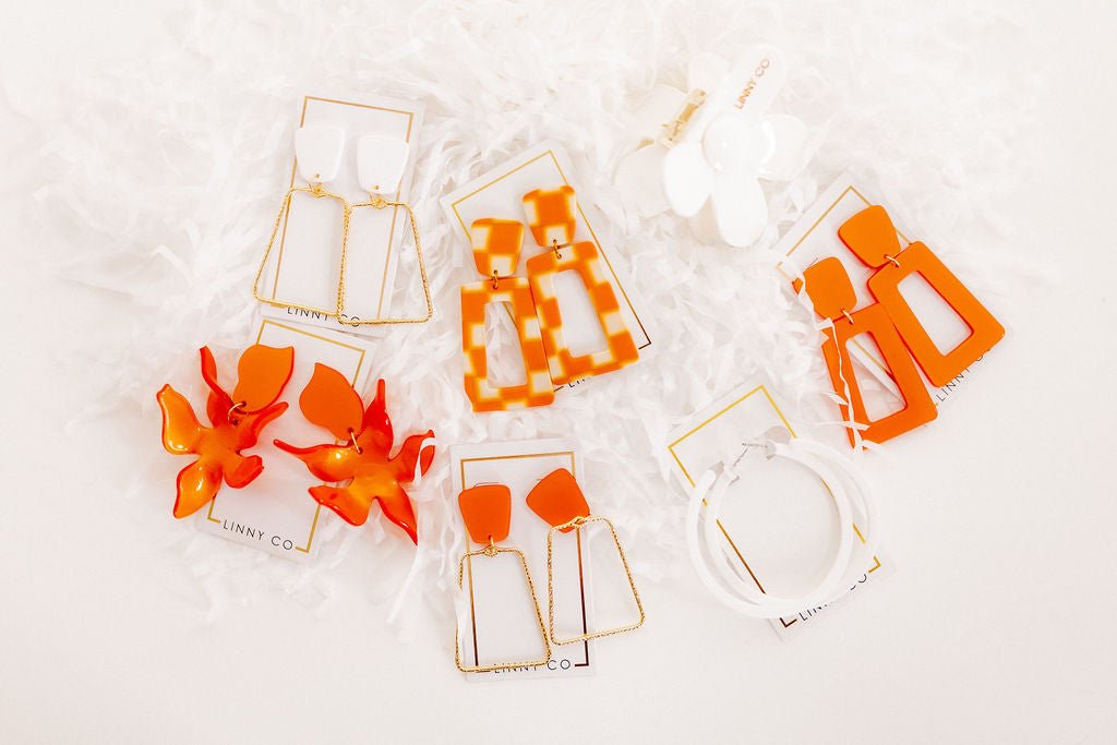 Kaelyn Statement Earrings - True White