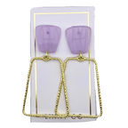Kaelyn Statement Earrings - Lavender Lines