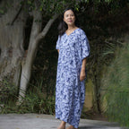 Kaftan Dress Rayon Blue Marble Lightweight Dress La Vie Bien Kaftan Dress Rayon Blue Marble Lightweight