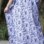 Kaftan Dress Rayon Blue Marble Lightweight Dress La Vie Bien Kaftan Dress Rayon Blue Marble Lightweight