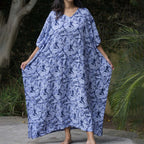 Kaftan Dress Rayon Blue Marble Lightweight Dress La Vie Bien Kaftan Dress Rayon Blue Marble Lightweight
