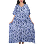 Kaftan Dress Rayon Blue Marble Lightweight Dress La Vie Bien Kaftan Dress Rayon Blue Marble Lightweight