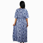 Kaftan Dress Rayon Blue Marble Lightweight Dress La Vie Bien Kaftan Dress Rayon Blue Marble Lightweight