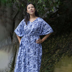 Kaftan Dress Rayon Blue Marble Lightweight Dress La Vie Bien Kaftan Dress Rayon Blue Marble Lightweight