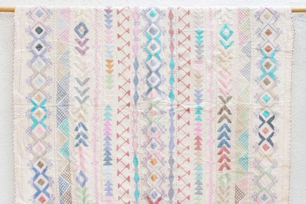 Kaleidoscope Hand - stitched Cotton Tribal Kantha Throw