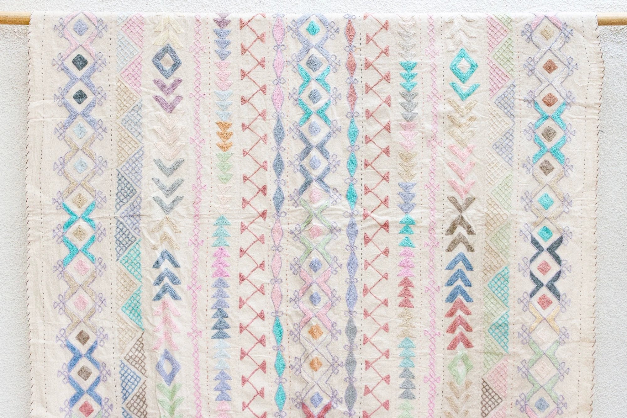 Kaleidoscope Hand - stitched Cotton Tribal Kantha Throw