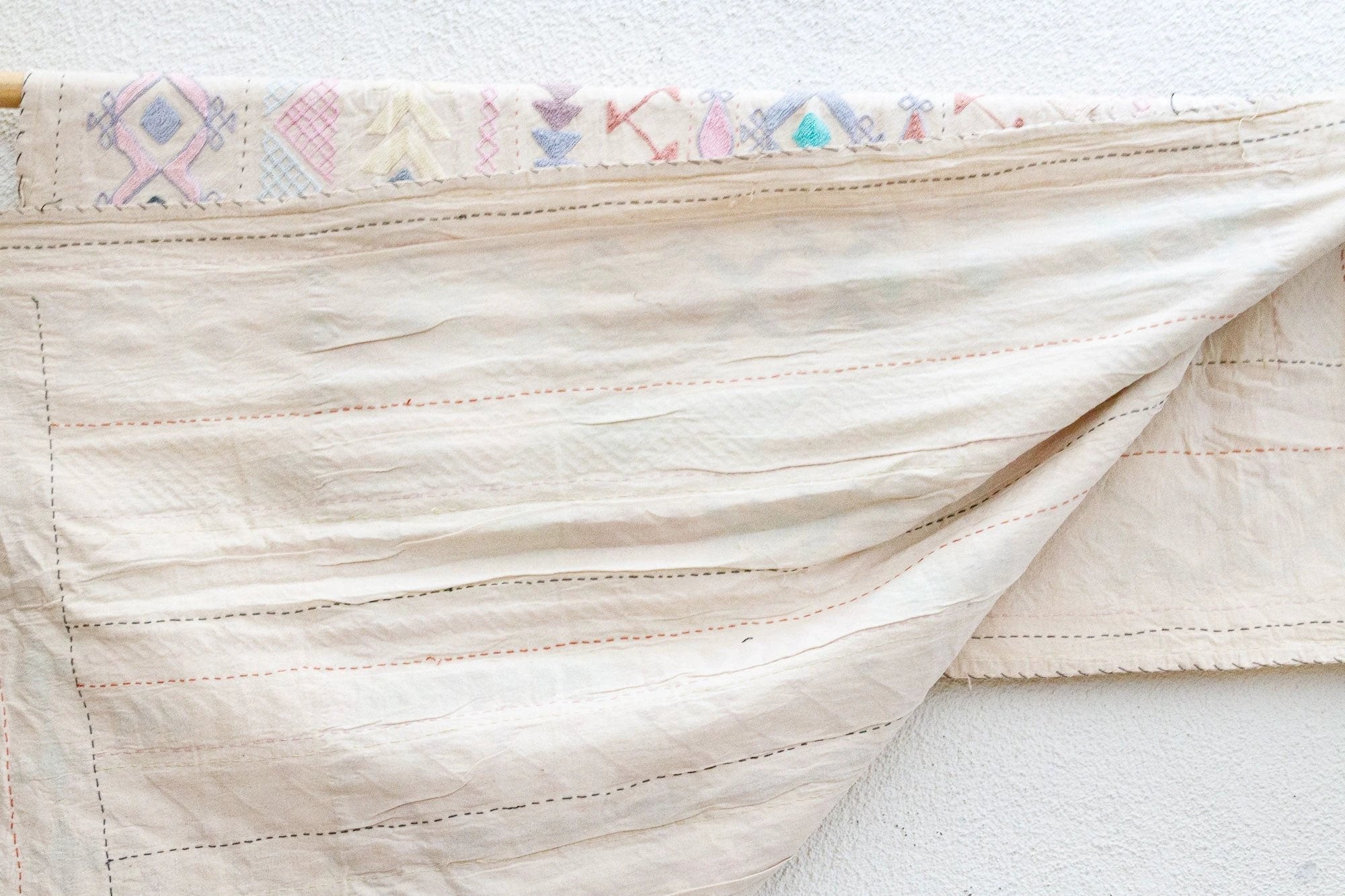 Kaleidoscope Hand - stitched Cotton Tribal Kantha Throw