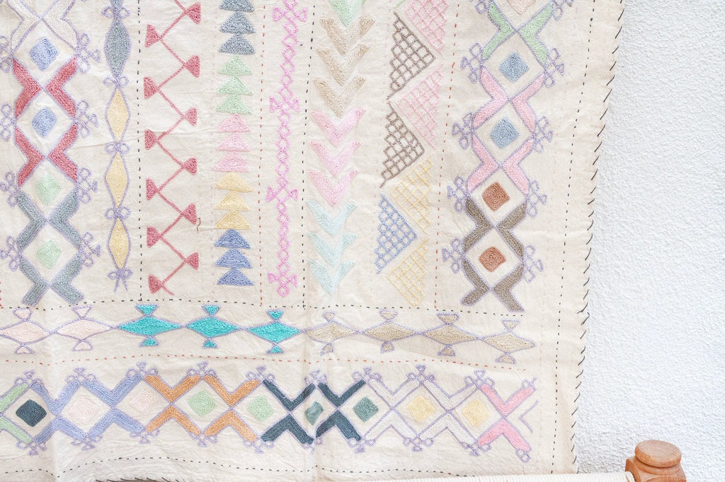 Kaleidoscope Hand - stitched Cotton Tribal Kantha Throw