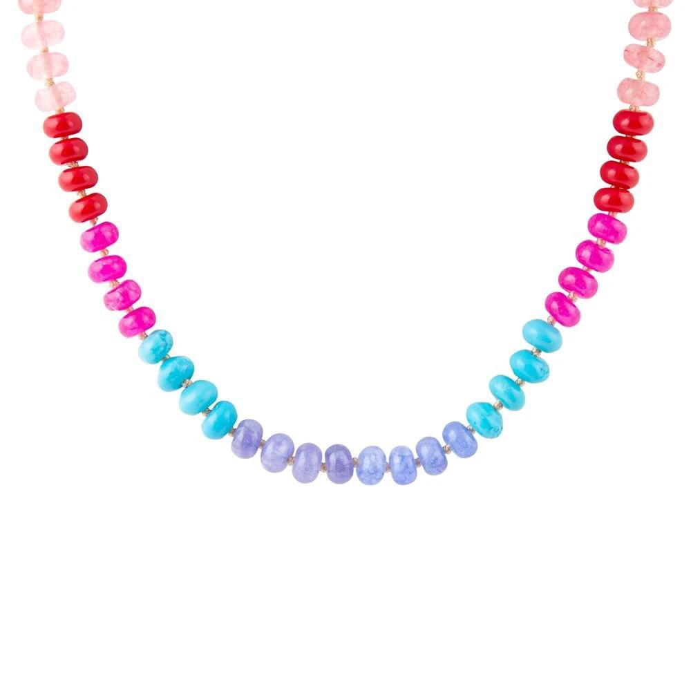 Kaleidoscope Multistone Strand Necklace by Barse Jewelry