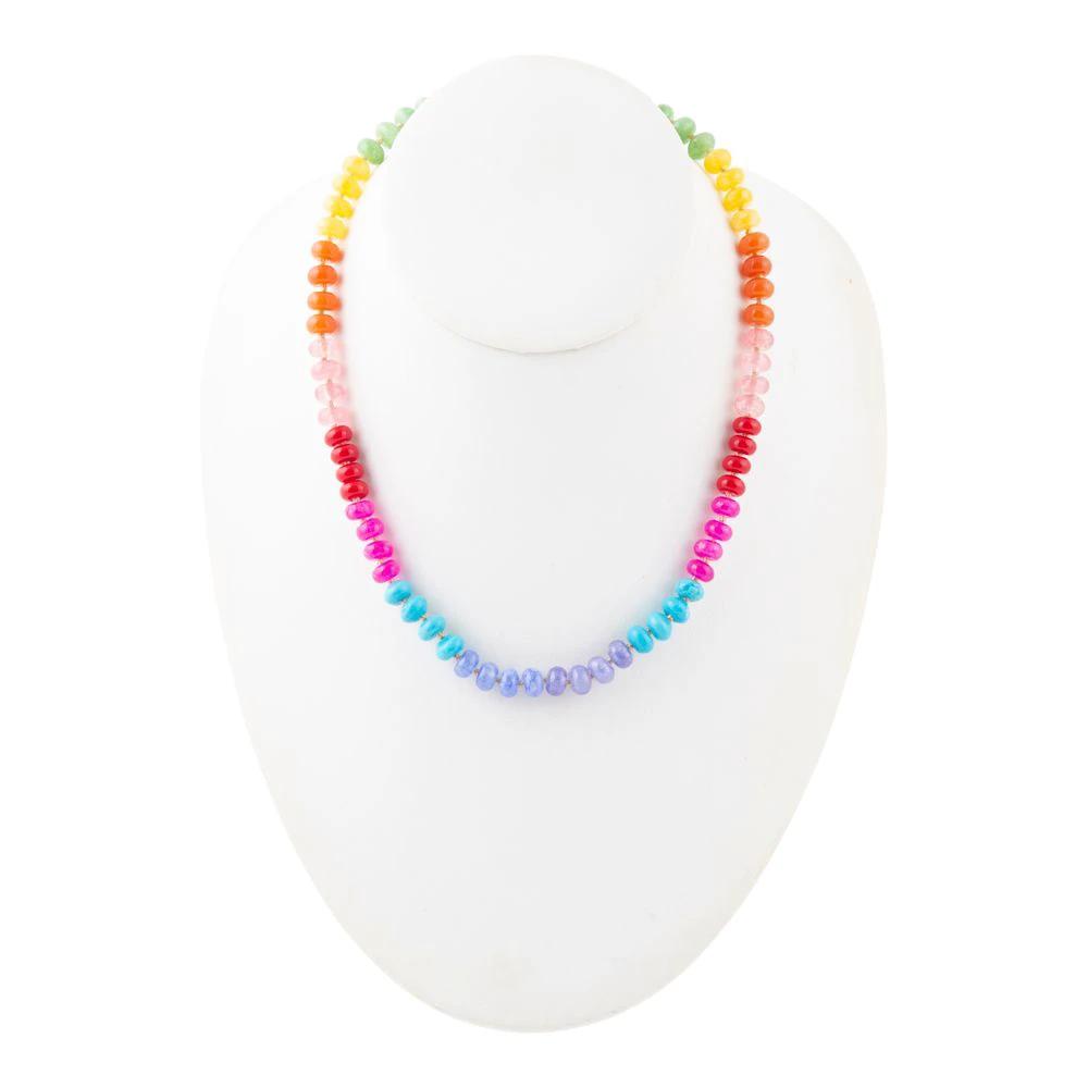 Kaleidoscope Multistone Strand Necklace by Barse Jewelry