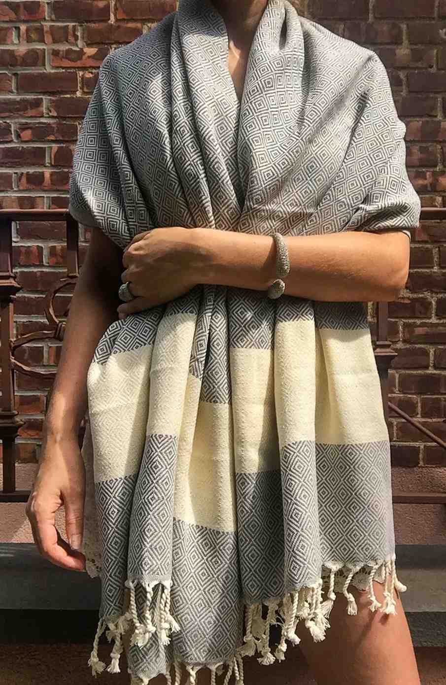 "Diamond" 100% Premium Turkish Cotton hand woven towel