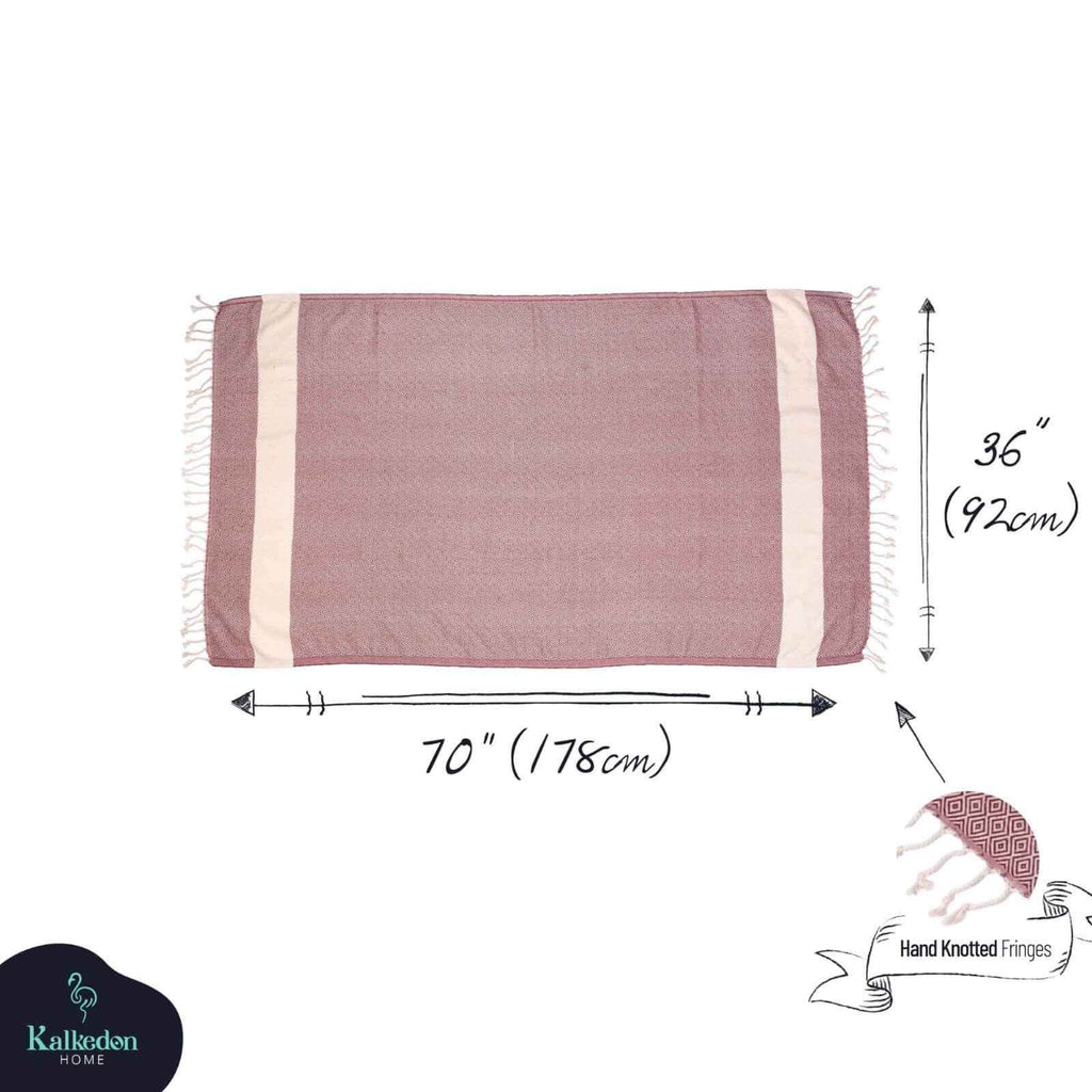 "Diamond" 100% Premium Turkish Cotton hand woven towel