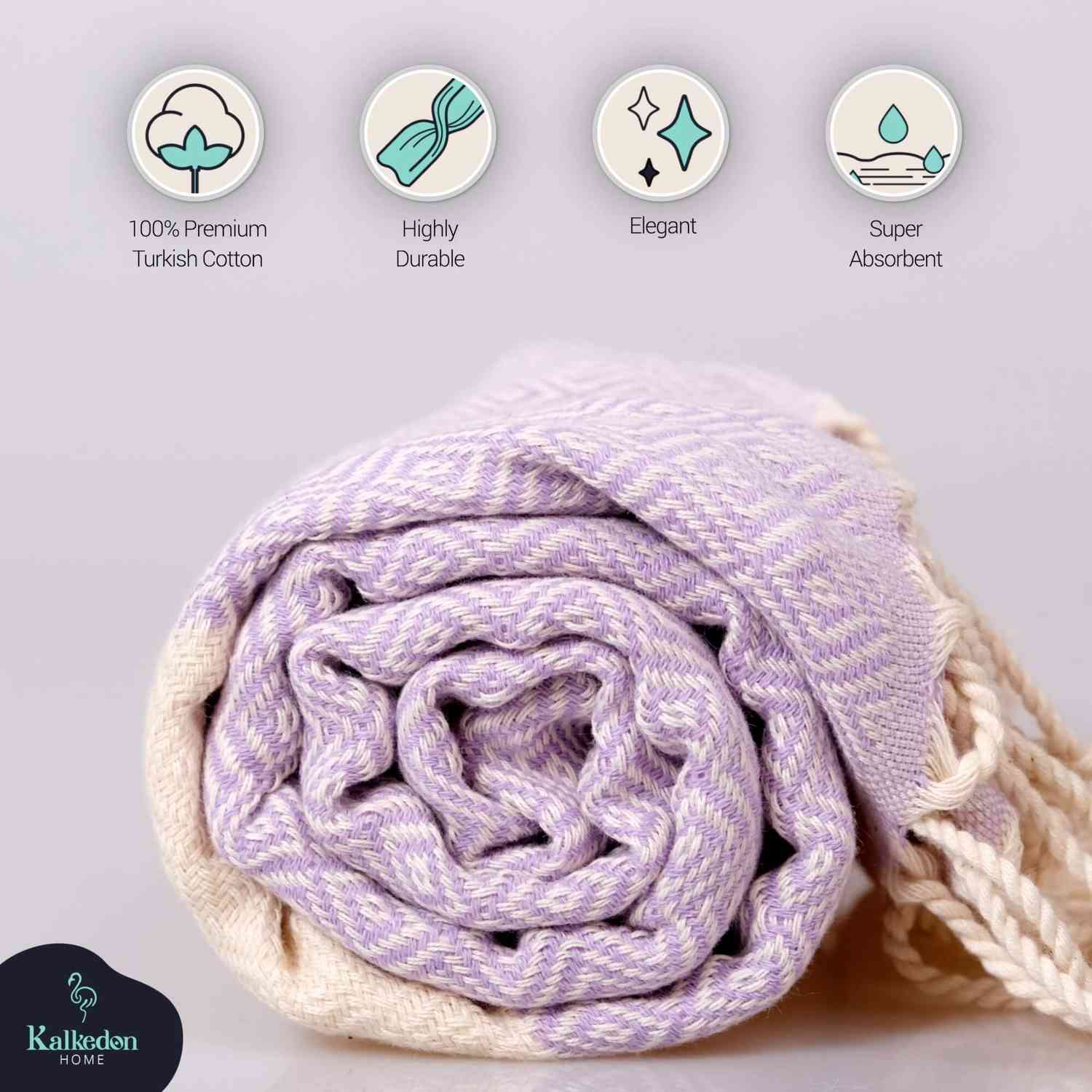 "Diamond" 100% Premium Turkish Cotton hand woven towel