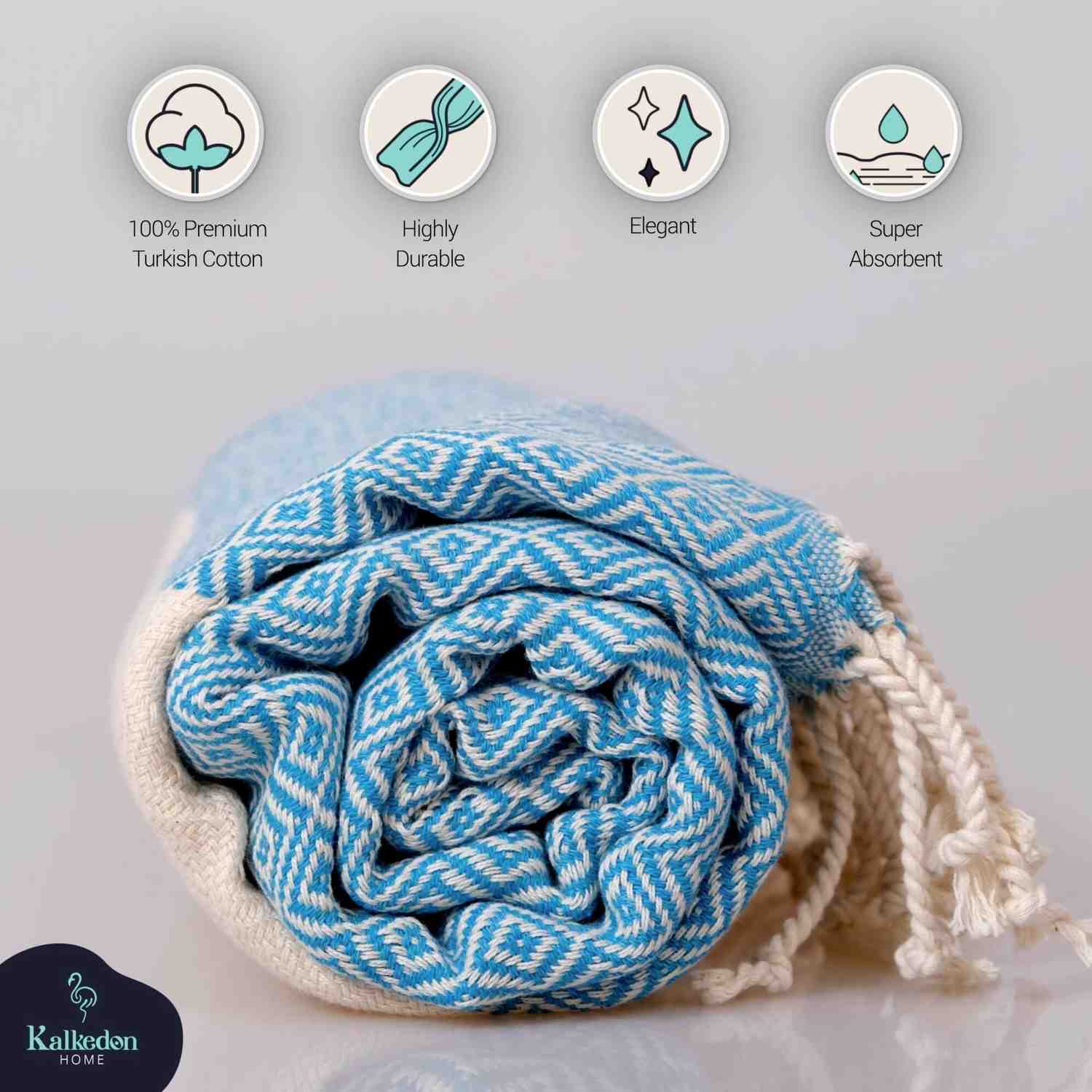 "Diamond" 100% Premium Turkish Cotton hand woven towel