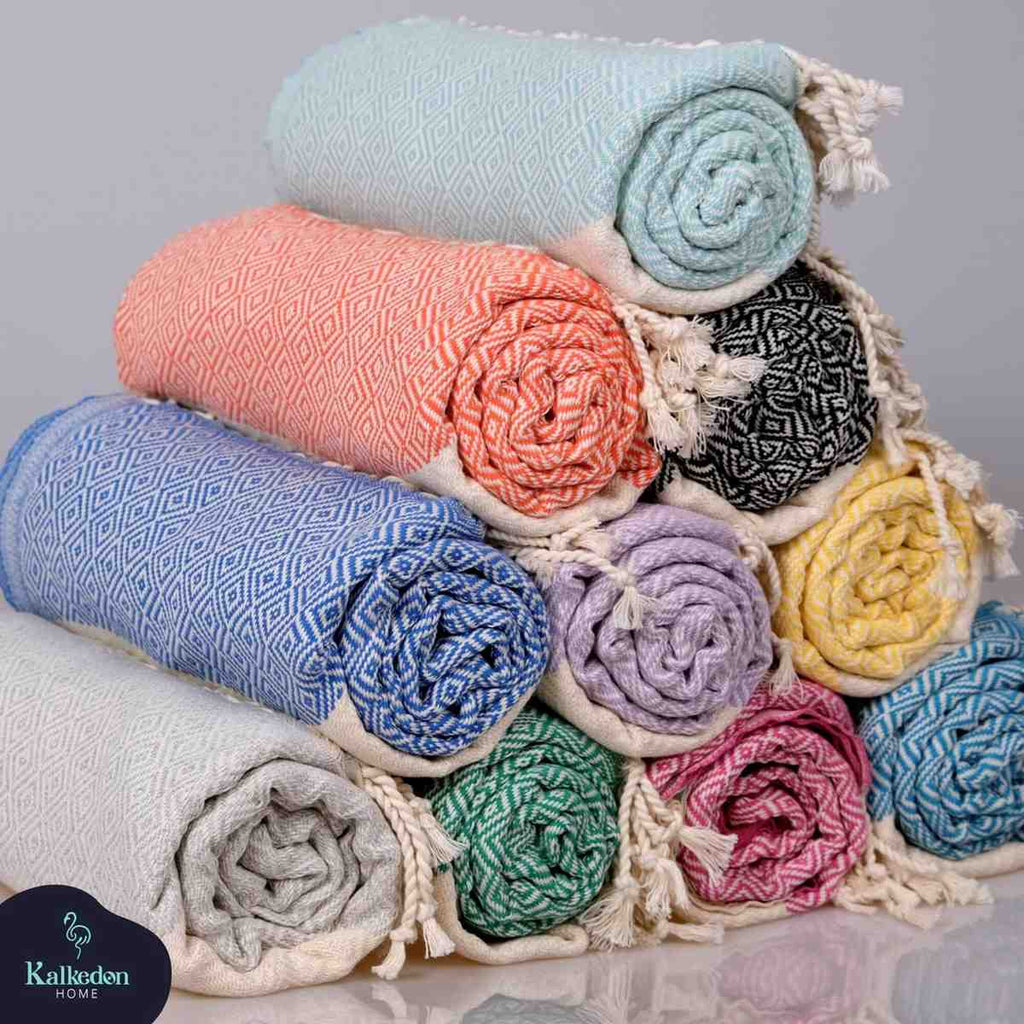 "Diamond" 100% Premium Turkish Cotton hand woven towel