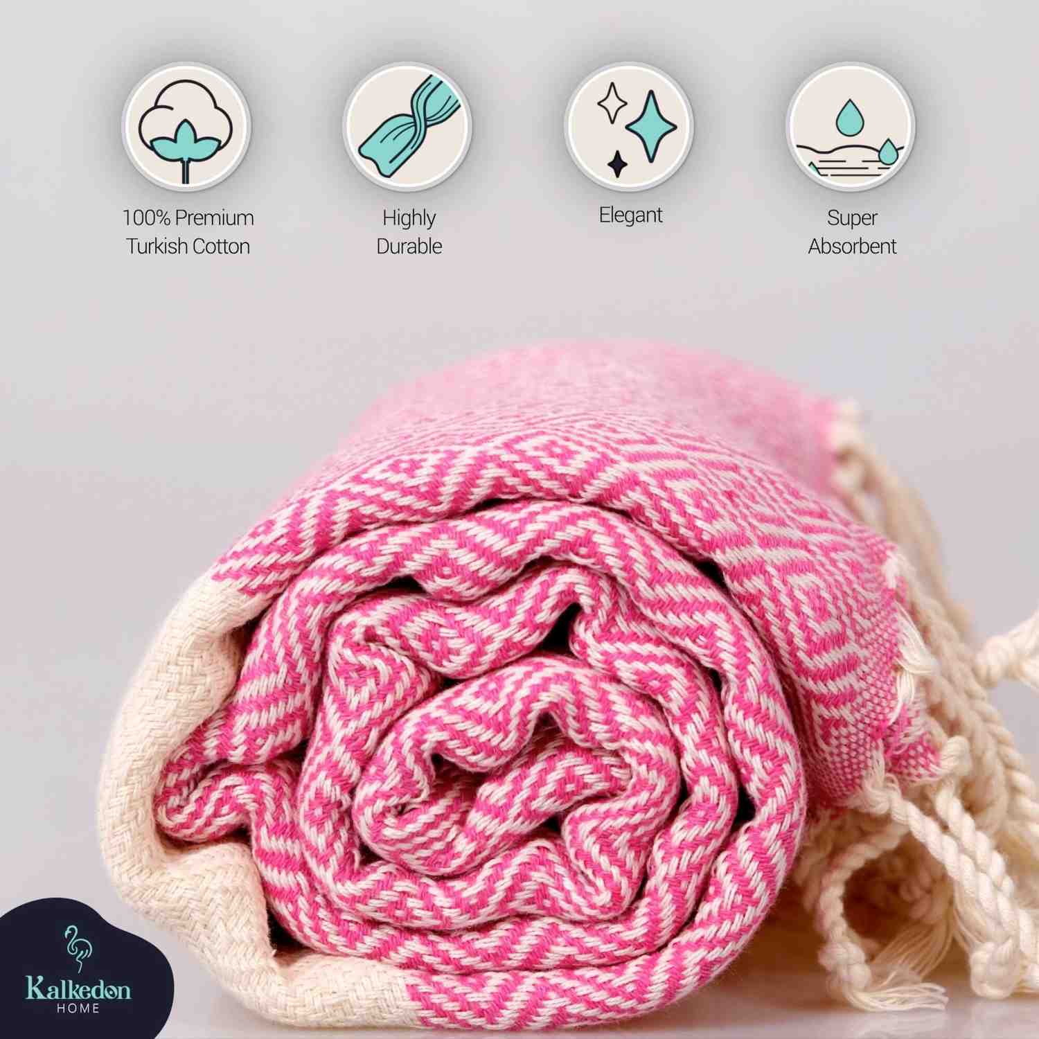 "Diamond" 100% Premium Turkish Cotton hand woven towel