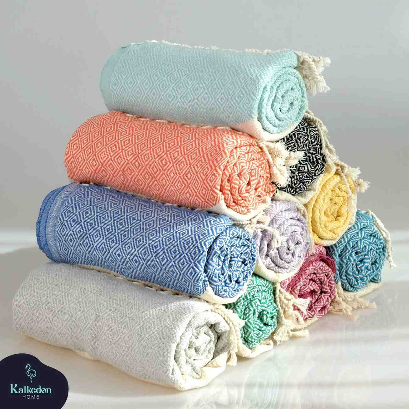 "Diamond" 100% Premium Turkish Cotton hand woven towel