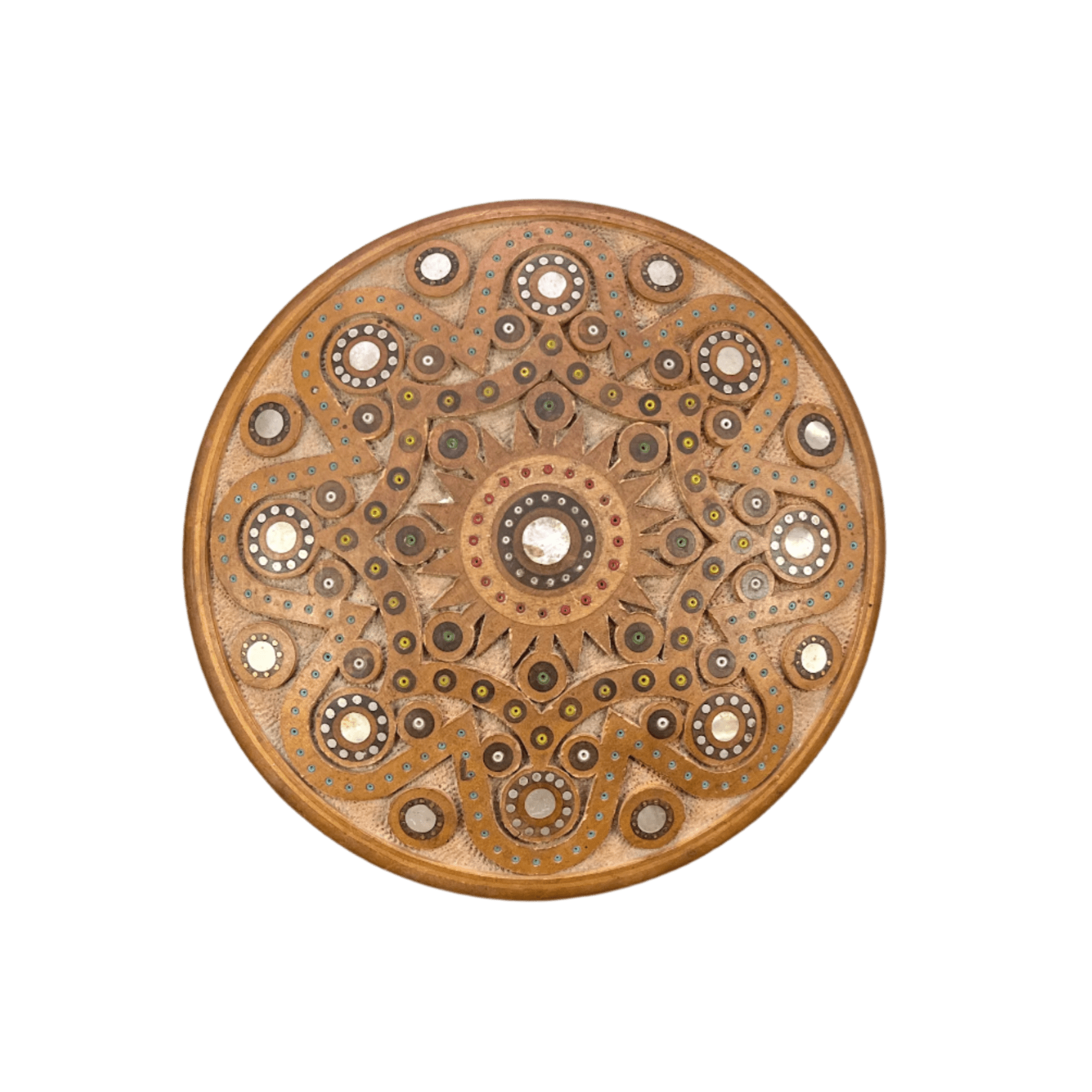 Kalyna Vintage Round Carved Keepsake Box