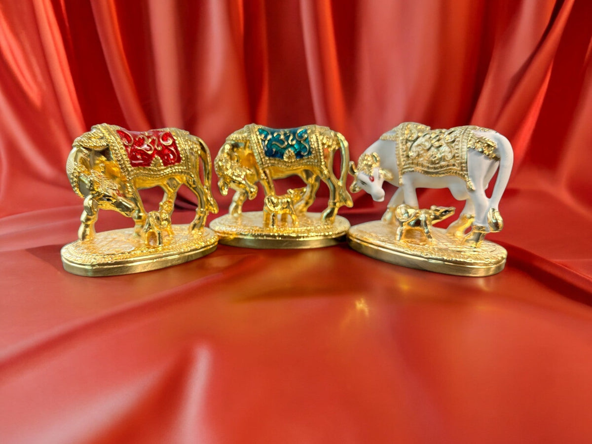 Kamdhenu Idol Figurine for Car Dashboard or Work Desk Car Accessories La Vie Bien Kamdhenu Idol Figurine for Car Dashboard or Work Desk