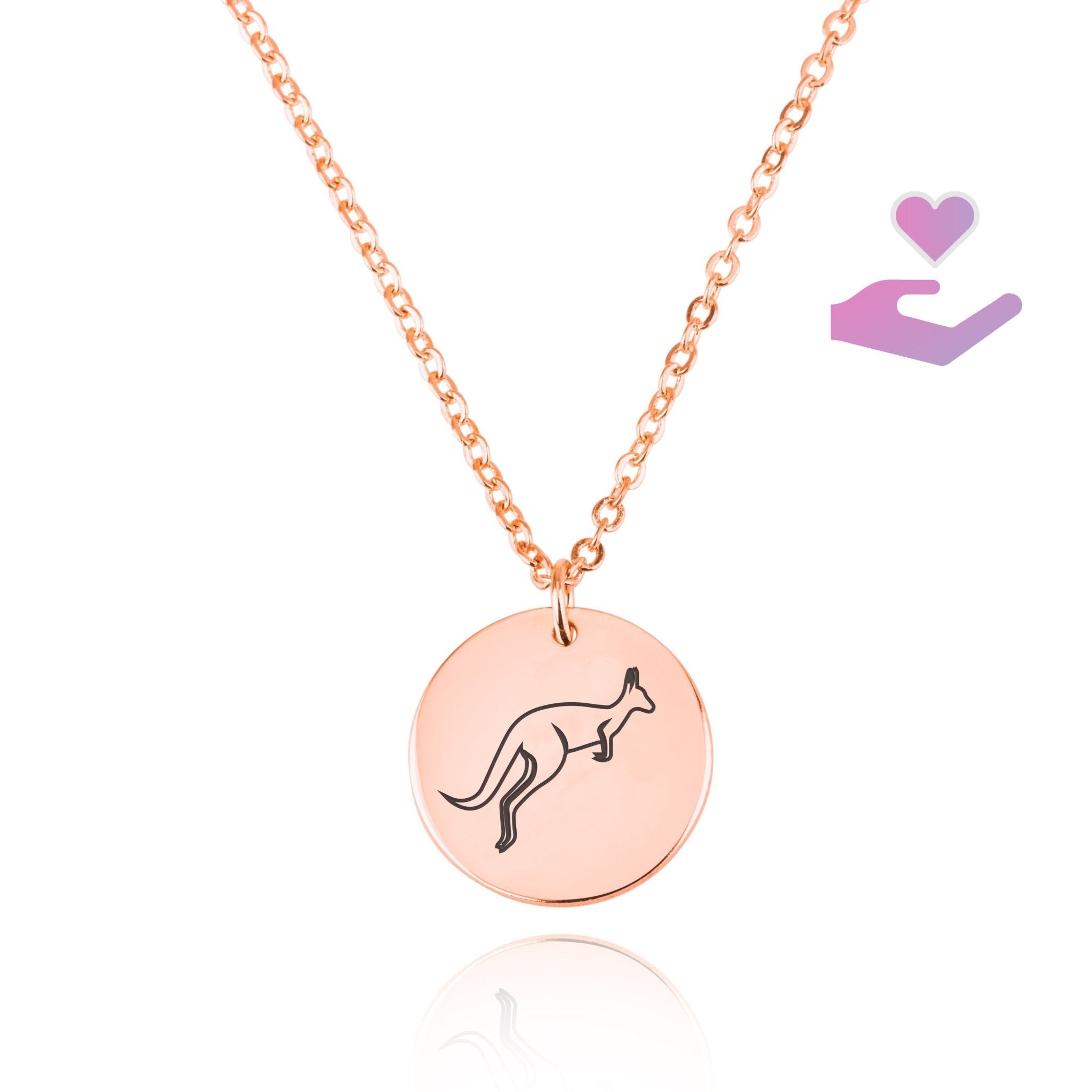 Kangaroo Engraving Disc Necklace La Vie Bien Kangaroo Engraving Disc Necklace