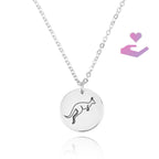 Kangaroo Engraving Disc Necklace La Vie Bien Kangaroo Engraving Disc Necklace