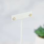 Kara Wire Wrapped Natural Stone Stud Earrings by Lemons and Limes Boutique