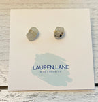 Kara Wire Wrapped Natural Stone Stud Earrings by Lemons and Limes Boutique