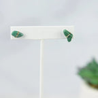 Kara Wire Wrapped Natural Stone Stud Earrings by Lemons and Limes Boutique