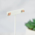 Kara Wire Wrapped Natural Stone Stud Earrings by Lemons and Limes Boutique
