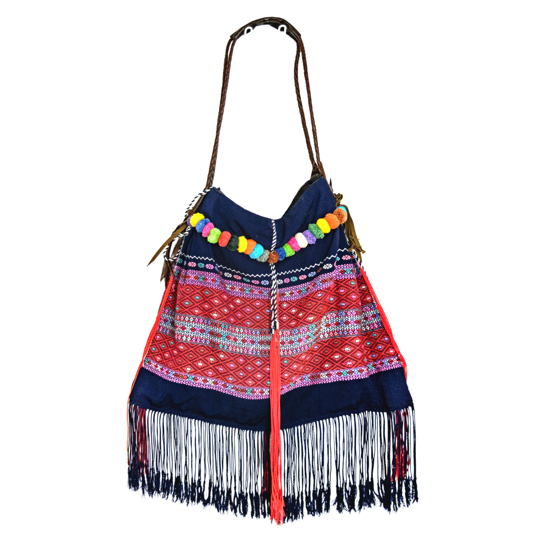 Karen Hilltribe Embroidered Tote | Shoulder Handbag - Thailand Bags La Vie Bien Karen Hilltribe Embroidered Tote | Shoulder Handbag - Thailand
