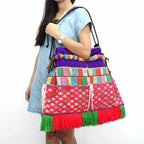 Karen Hilltribe Embroidered Tote | Shoulder Handbag - Thailand Bags La Vie Bien Karen Hilltribe Embroidered Tote | Shoulder Handbag - Thailand