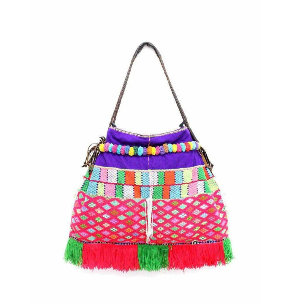 Karen Hilltribe Embroidered Tote | Shoulder Handbag - Thailand Bags La Vie Bien Karen Hilltribe Embroidered Tote | Shoulder Handbag - Thailand