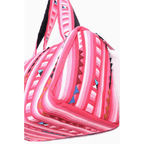 Karen Hill‑Tribe Pink Striped Shoulder Bag — Handwoven Fair‑Trade - Thailand Bags La Vie Bien Karen Hill‑Tribe Pink Striped Shoulder Bag — Handwoven Fair‑Trade - Thailand