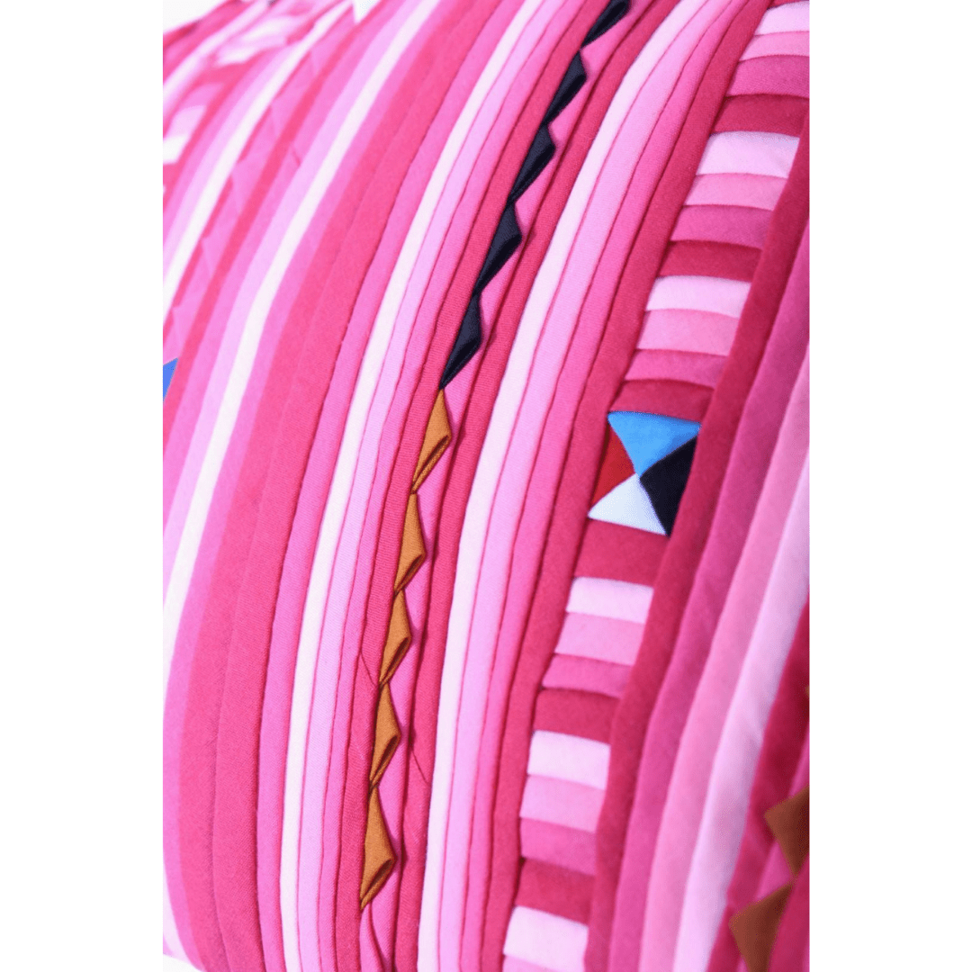 Karen Hill‑Tribe Pink Striped Shoulder Bag — Handwoven Fair‑Trade - Thailand Bags La Vie Bien Karen Hill‑Tribe Pink Striped Shoulder Bag — Handwoven Fair‑Trade - Thailand