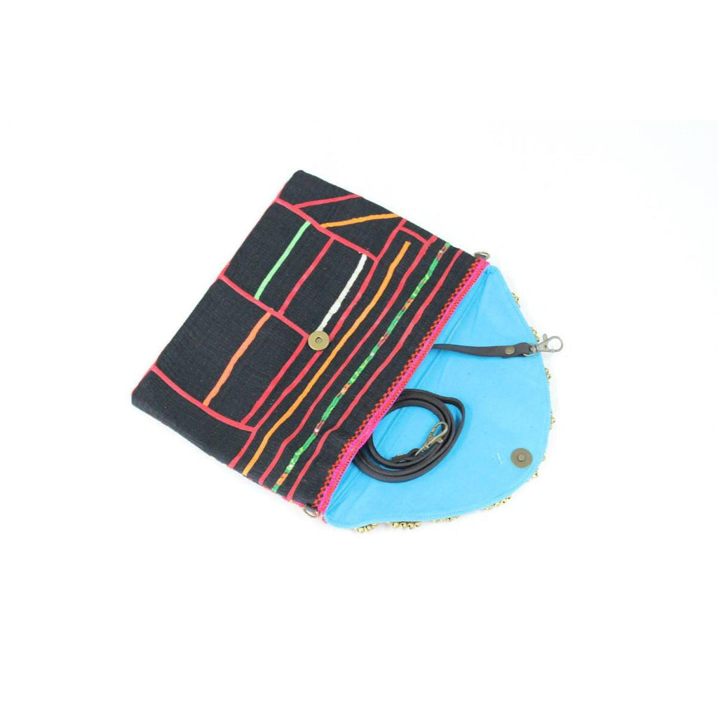Karen Vintage Fabric Bag With Leather Straps - Thailand Bags La Vie Bien Karen Vintage Fabric Bag With Leather Straps - Thailand