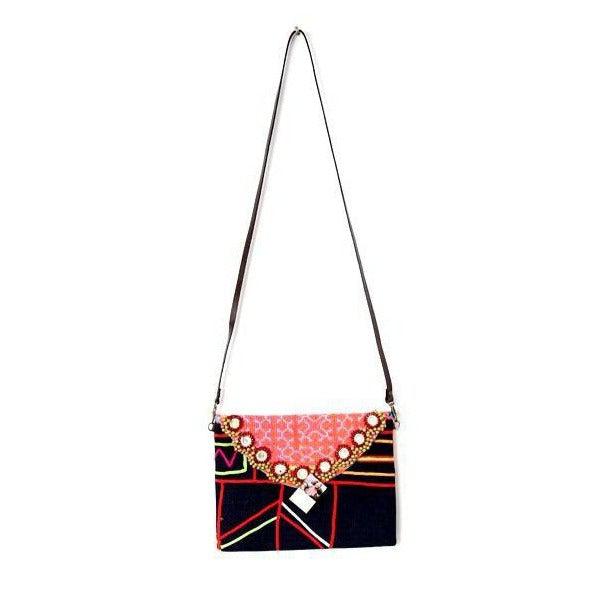 Karen Vintage Fabric Bag With Leather Straps - Thailand Bags La Vie Bien Karen Vintage Fabric Bag With Leather Straps - Thailand