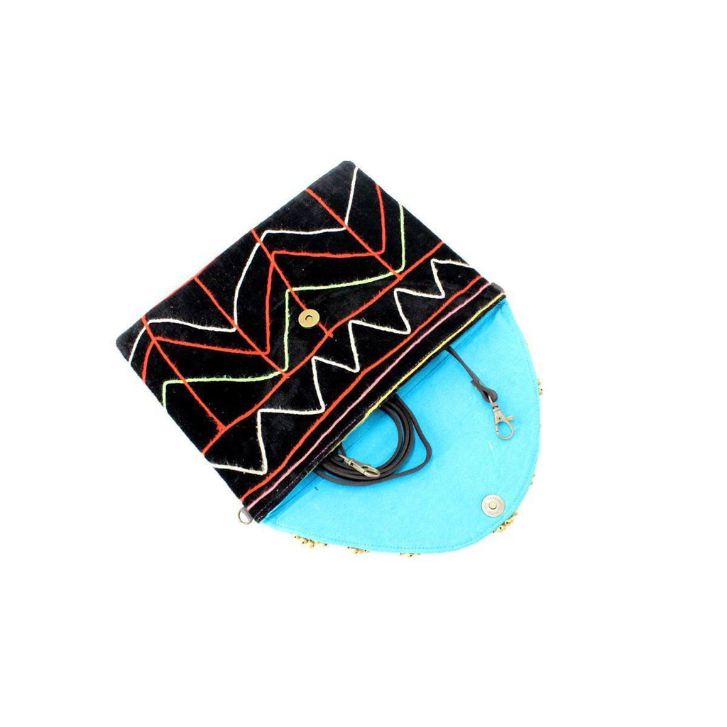 Karen Vintage Fabric Bag With Leather Straps - Thailand Bags La Vie Bien Karen Vintage Fabric Bag With Leather Straps - Thailand