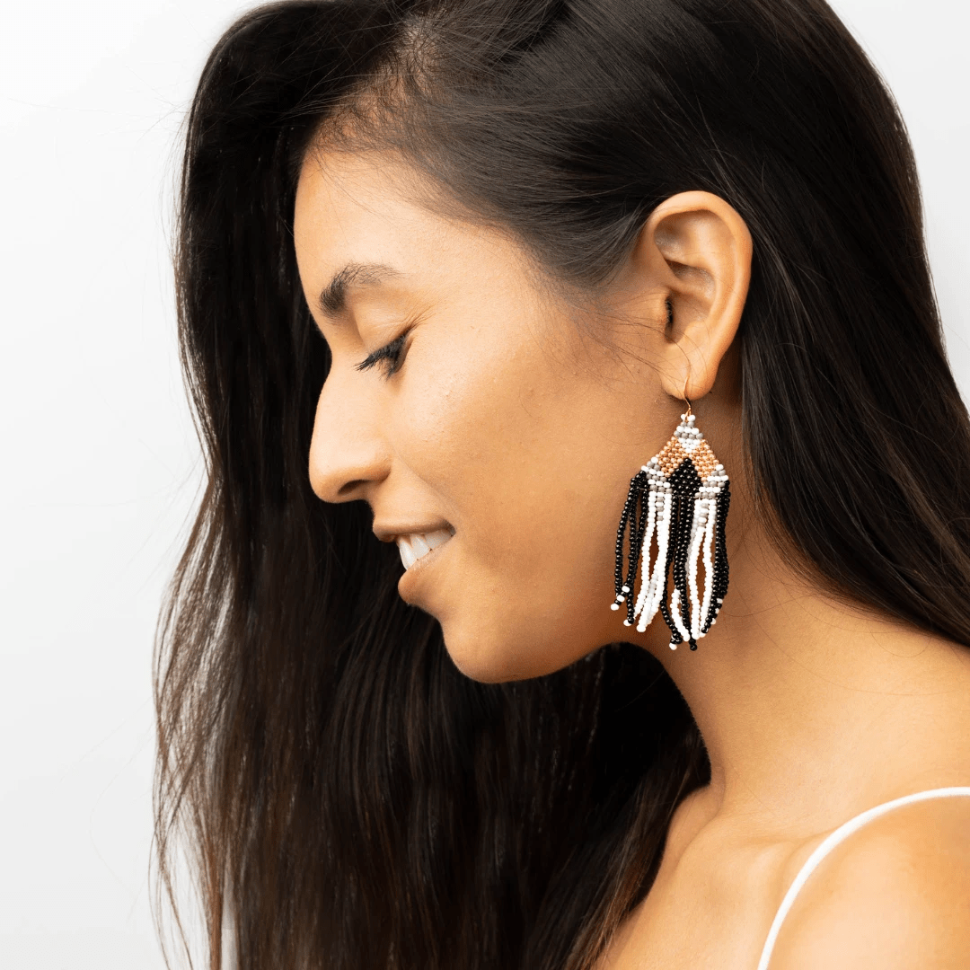 Karla Seed Bead Earrings by Upavim Crafts